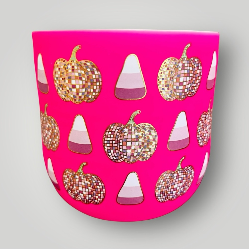 Neon Pink Autumn Halloween Pumpkin Soft Touch Matte Ceramic Mug Cup Gift New - Picture 13 of 14